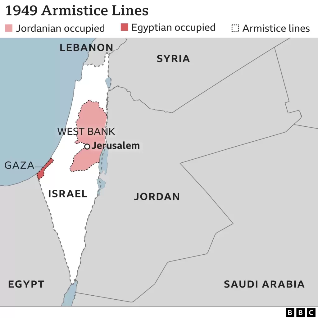 BBC Israel and Palestine History Map
