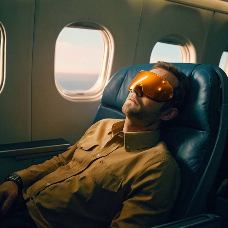 sleep on long haul flights naturally person